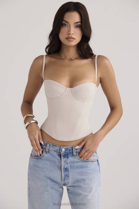 House of CB Shanna Oyster Underwired Corset Clothing 4H6N54