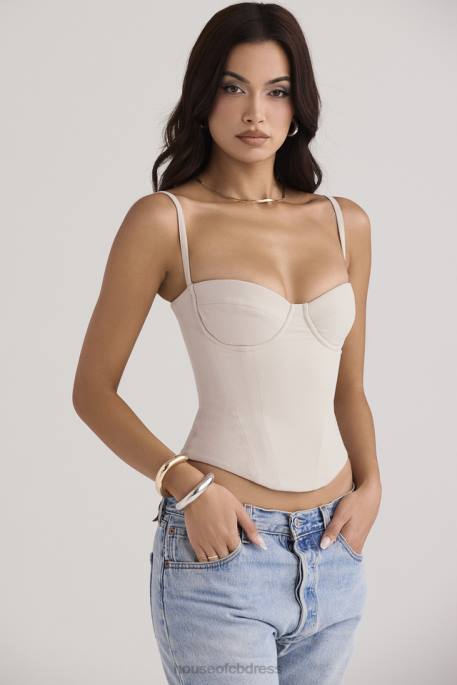 House of CB Shanna Oyster Underwired Corset Clothing 4H6N54