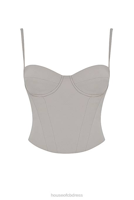 House of CB Shanna Oyster Underwired Corset Clothing 4H6N54