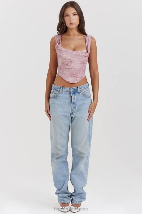House of CB Una Pink Print Corset Clothing 4H6N12