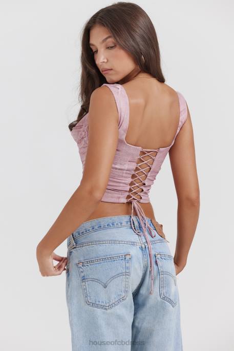 House of CB Una Pink Print Corset Clothing 4H6N12