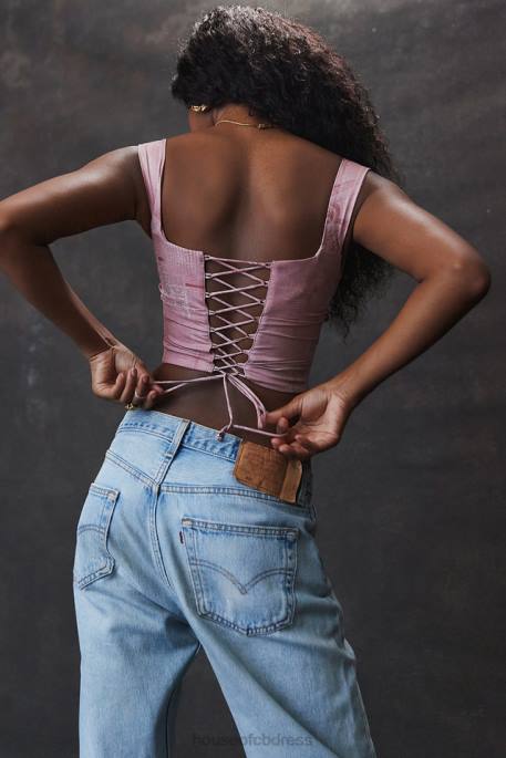 House of CB Una Pink Print Corset Clothing 4H6N12