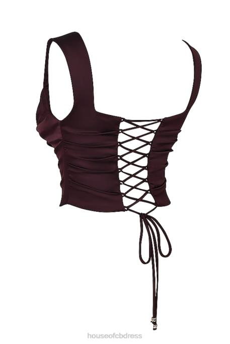 House of CB Una Rich Brown Corset Clothing 4H6N6