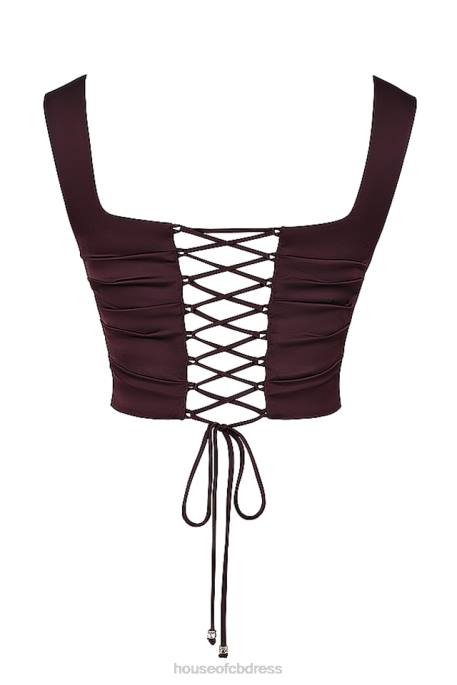 House of CB Una Rich Brown Corset Clothing 4H6N6