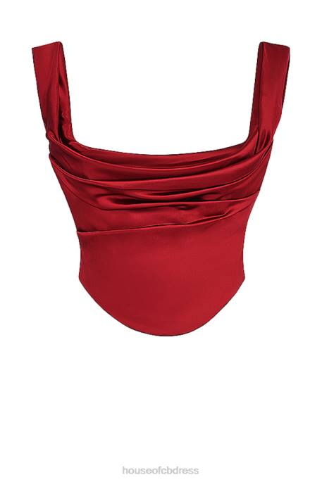 House of CB Una Ruby Lace-Back Corset Clothing 4H6N1