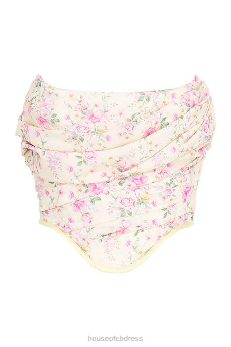 House of CB Vivienne Lemon Floral Corset Clothing 4H6N105