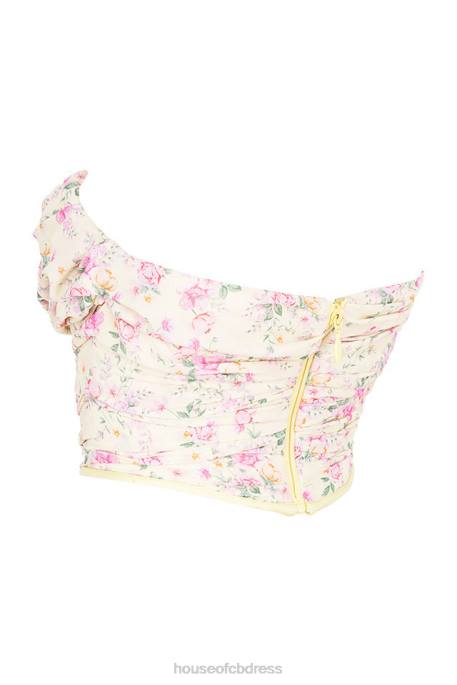 House of CB Vivienne Lemon Floral Corset Clothing 4H6N105