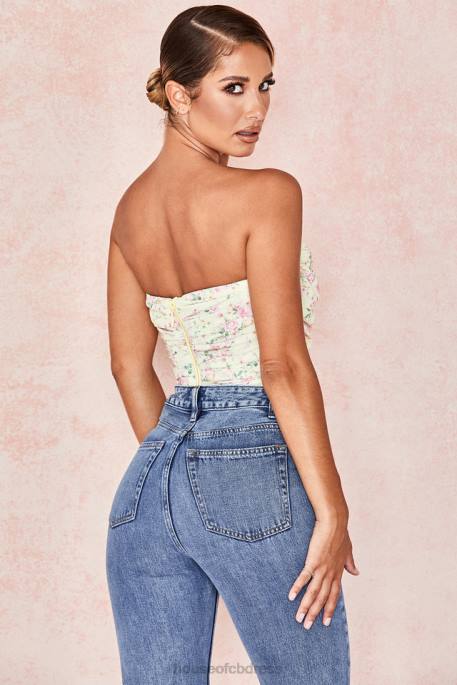 House of CB Vivienne Lemon Floral Corset Clothing 4H6N105