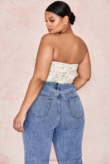 House of CB Vivienne Lemon Floral Corset Clothing 4H6N105