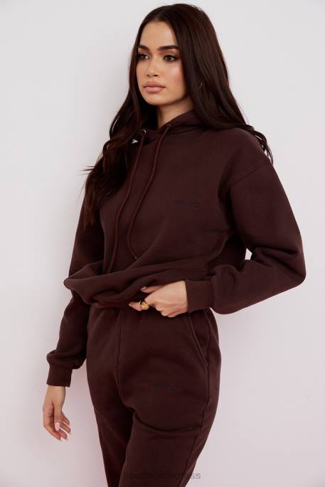 House of CB Halo Chocolate Oversized Hoodie Clothing 4H6N761