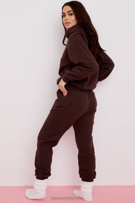 House of CB Halo Chocolate Oversized Hoodie Clothing 4H6N761