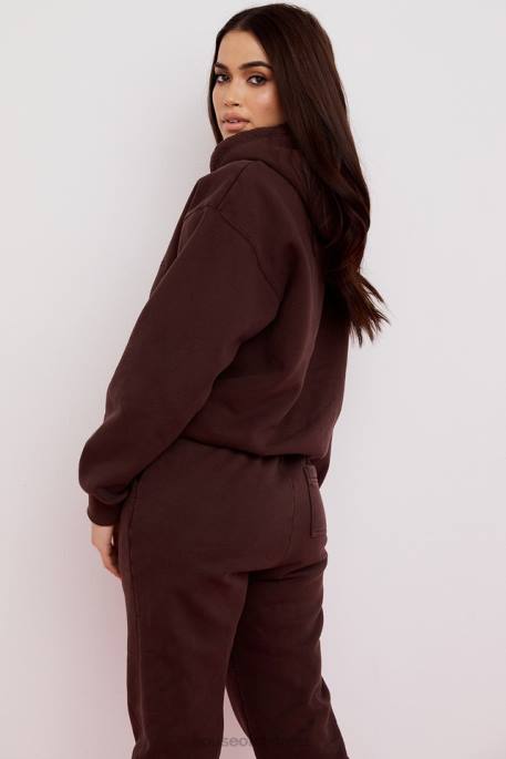 House of CB Halo Chocolate Oversized Hoodie Clothing 4H6N761