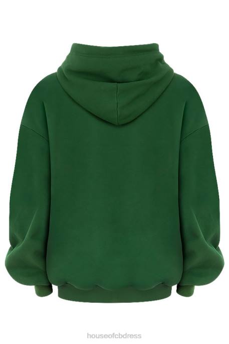 House of CB Halo Green Oversized Hoodie Clothing 4H6N794