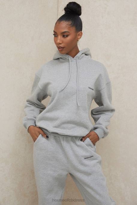 House of CB Halo Grey Oversized Hoodie Clothing 4H6N795