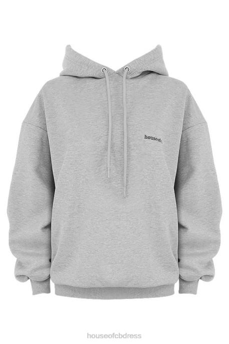 House of CB Halo Grey Oversized Hoodie Clothing 4H6N795