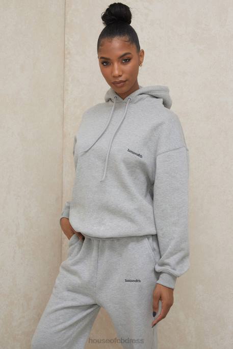 House of CB Halo Grey Oversized Hoodie Clothing 4H6N795
