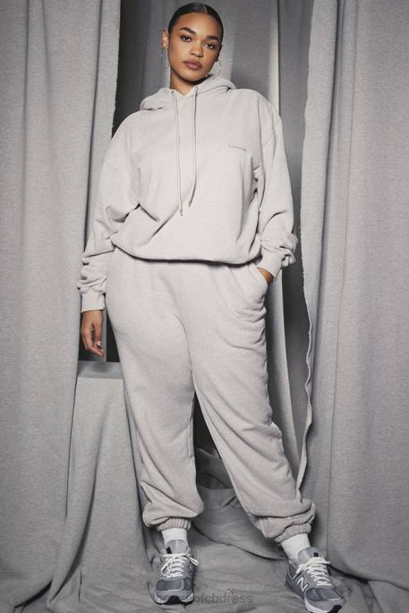 House of CB Halo Light Grey Oversized Hoodie Clothing 4H6N725