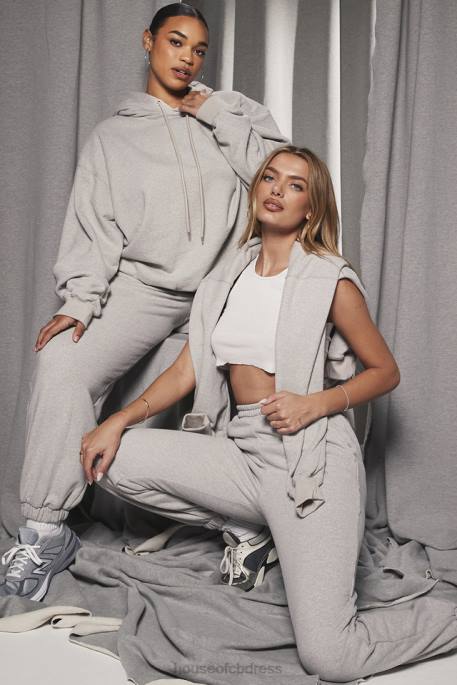 House of CB Halo Light Grey Oversized Hoodie Clothing 4H6N725