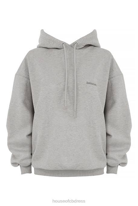 House of CB Halo Light Grey Oversized Hoodie Clothing 4H6N725