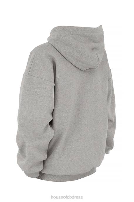 House of CB Halo Light Grey Oversized Hoodie Clothing 4H6N725