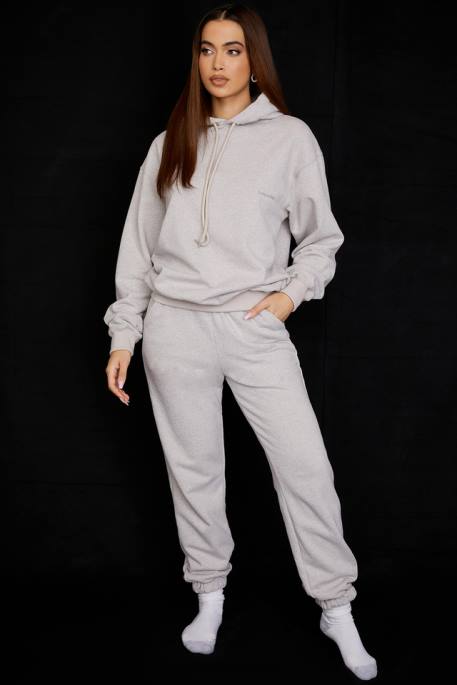 House of CB Halo Light Grey Oversized Hoodie Clothing 4H6N725