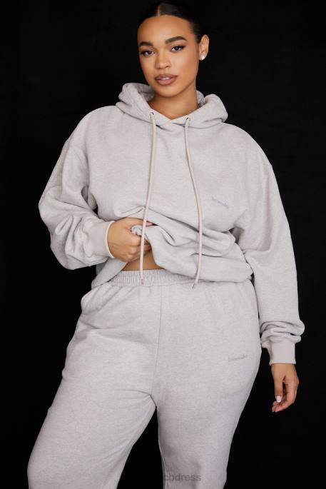 House of CB Halo Light Grey Oversized Hoodie Clothing 4H6N725