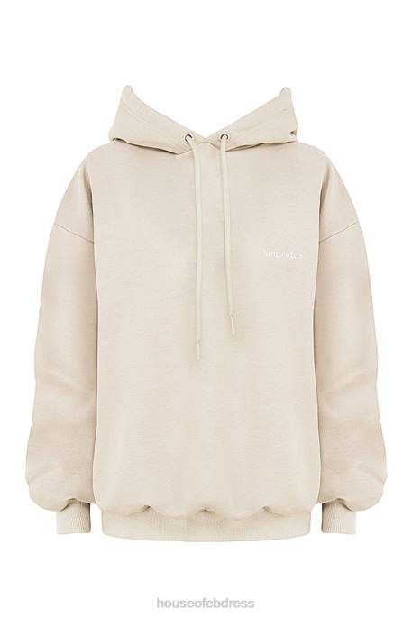 House of CB Halo Oatmeal Oversized Hoodie Clothing 4H6N735