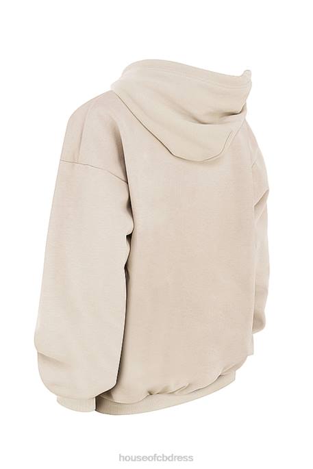 House of CB Halo Oatmeal Oversized Hoodie Clothing 4H6N735
