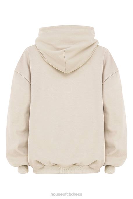 House of CB Halo Oatmeal Oversized Hoodie Clothing 4H6N735