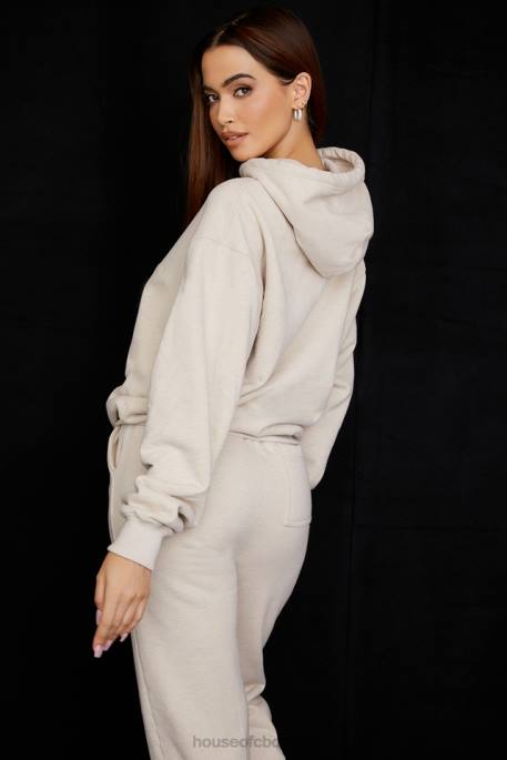 House of CB Halo Oatmeal Oversized Hoodie Clothing 4H6N735