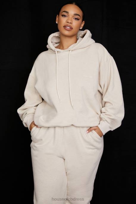 House of CB Halo Oatmeal Oversized Hoodie Clothing 4H6N735