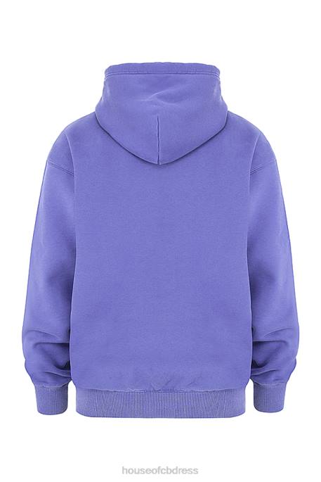 House of CB Halo Purple Oversized Hoodie Clothing 4H6N727