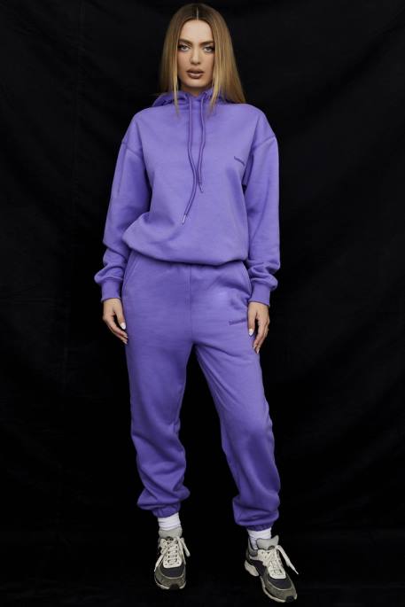 House of CB Halo Purple Oversized Hoodie Clothing 4H6N727