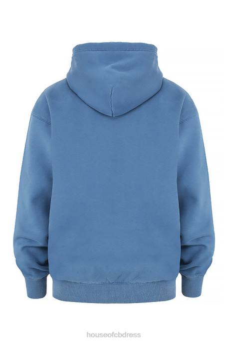 House of CB Storm Azure Zip Through Hoodie Clothing 4H6N769