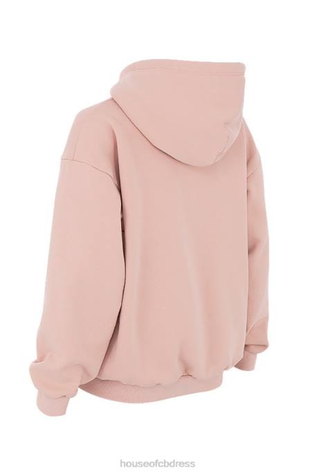 House of CB Storm Blush Blush Zip Through Hoodie Clothing 4H6N766