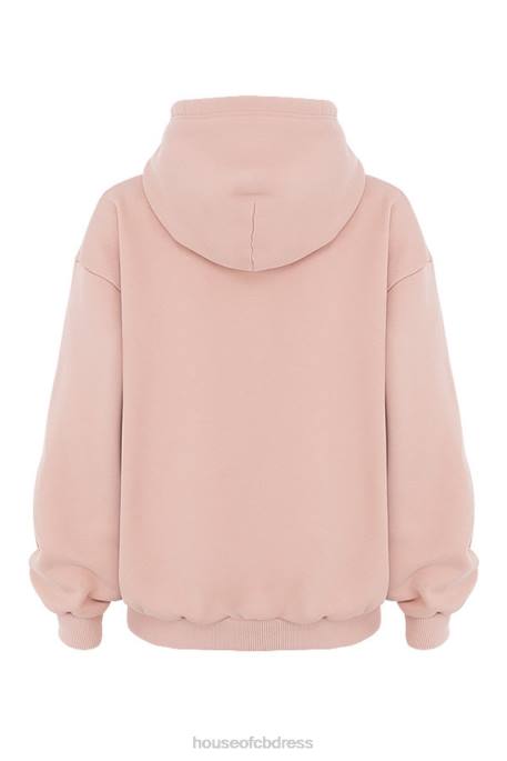 House of CB Storm Blush Blush Zip Through Hoodie Clothing 4H6N766