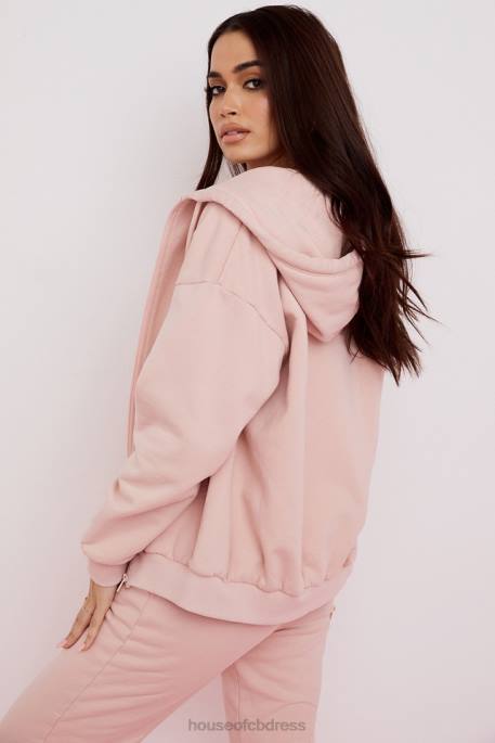 House of CB Storm Blush Blush Zip Through Hoodie Clothing 4H6N766