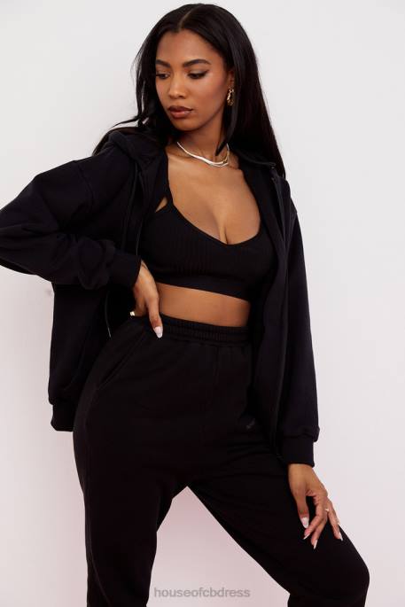 House of CB Storm Ink Zip Through Hoodie Clothing 4H6N768