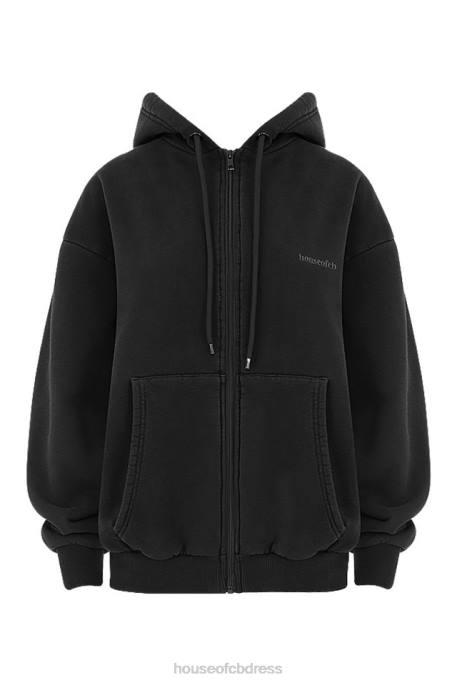 House of CB Storm Ink Zip Through Hoodie Clothing 4H6N768