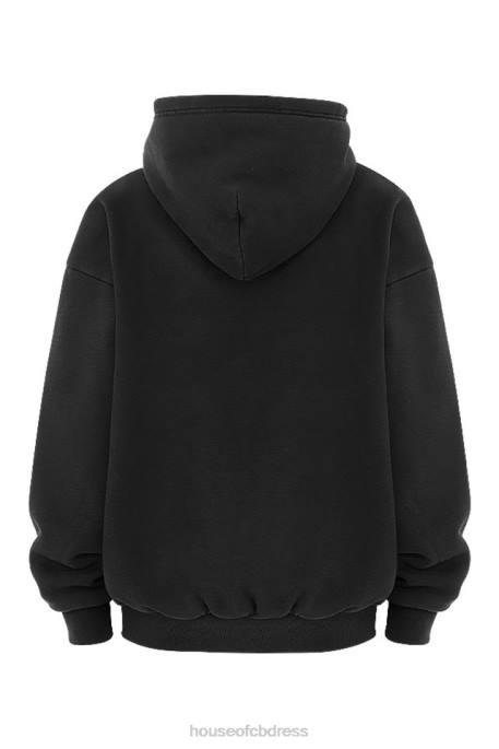 House of CB Storm Ink Zip Through Hoodie Clothing 4H6N768