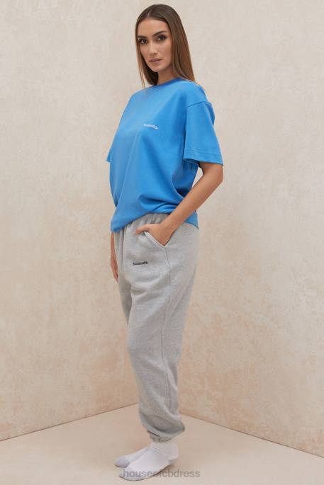 House of CB Quinn Blue Oversized Cotton Jersey T Shirt Clothing 4H6N788