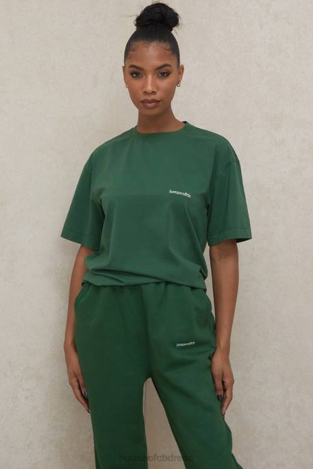 House of CB Quinn Green Oversized Cotton Jersey T Shirt Clothing 4H6N789