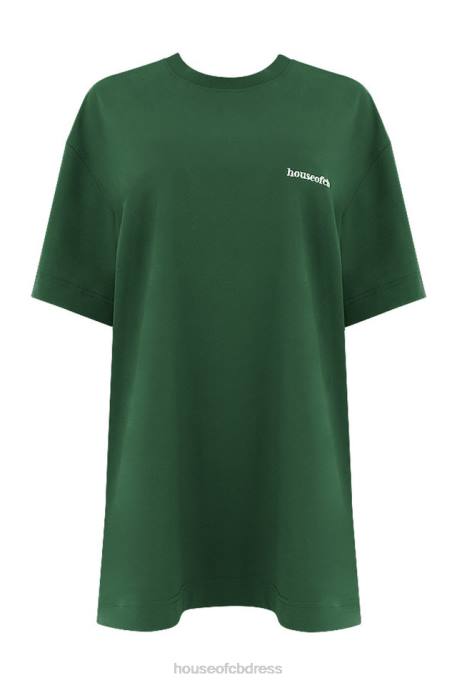 House of CB Quinn Green Oversized Cotton Jersey T Shirt Clothing 4H6N789