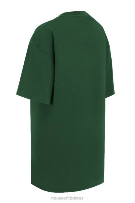 House of CB Quinn Green Oversized Cotton Jersey T Shirt Clothing 4H6N789