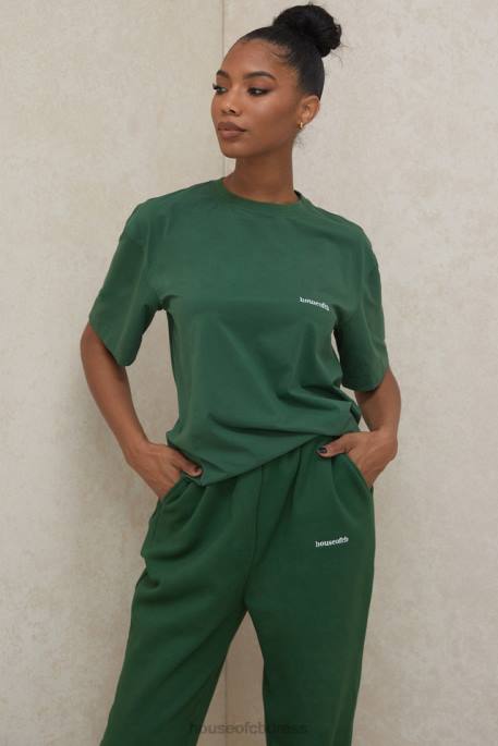 House of CB Quinn Green Oversized Cotton Jersey T Shirt Clothing 4H6N789