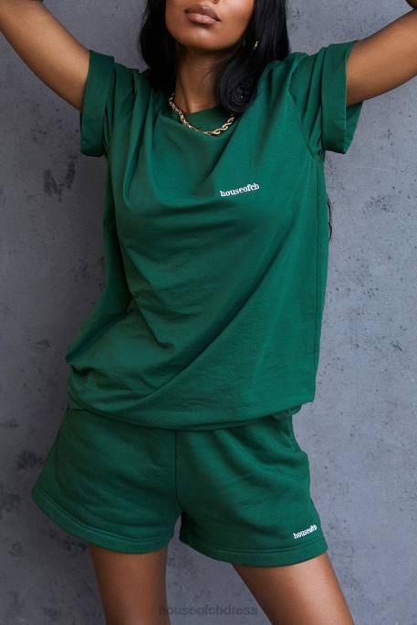 House of CB Quinn Green Oversized Cotton Jersey T Shirt Clothing 4H6N789