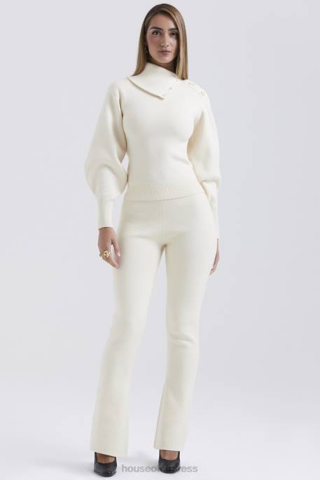 House of CB Adelita Cream Cashmere Blend Sweater Clothing 4H6N655