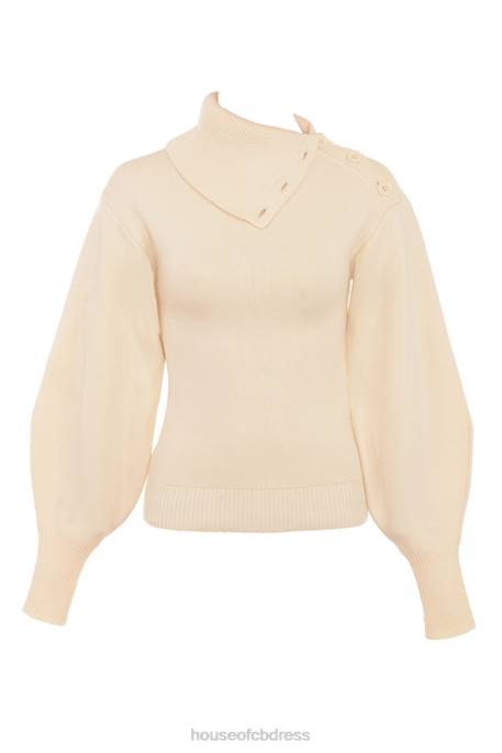 House of CB Adelita Cream Cashmere Blend Sweater Clothing 4H6N655