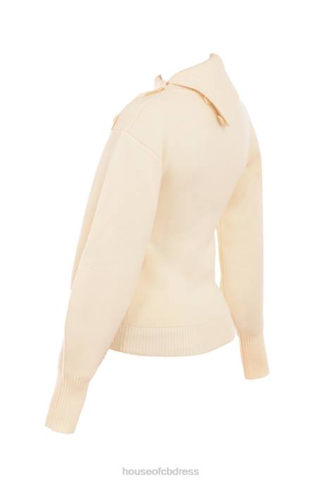 House of CB Adelita Cream Cashmere Blend Sweater Clothing 4H6N655