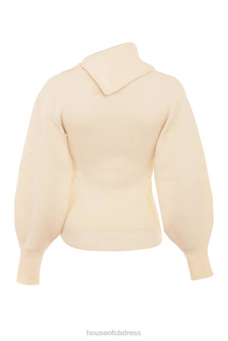 House of CB Adelita Cream Cashmere Blend Sweater Clothing 4H6N655